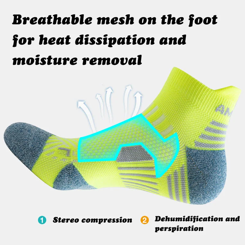 High Performance Marathon Running Sock Men Women Sports Fitness Cushioned and Nanotechnology